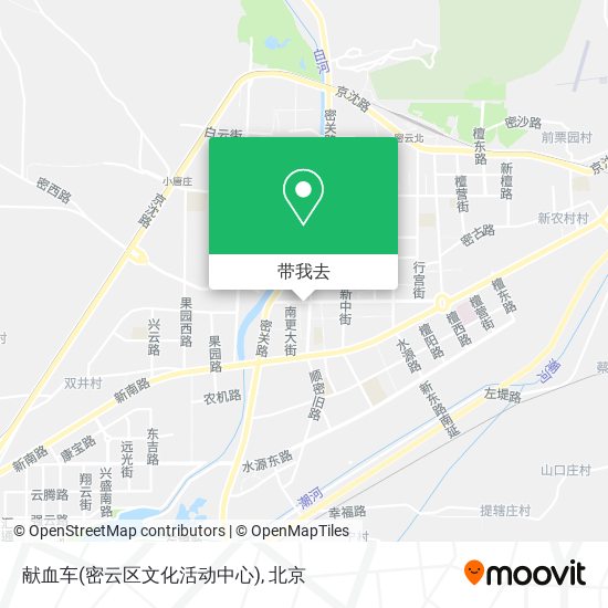 献血车(密云区文化活动中心)地图