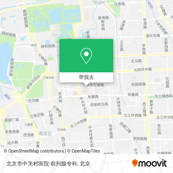 北京市中关村医院-前列腺专科地图