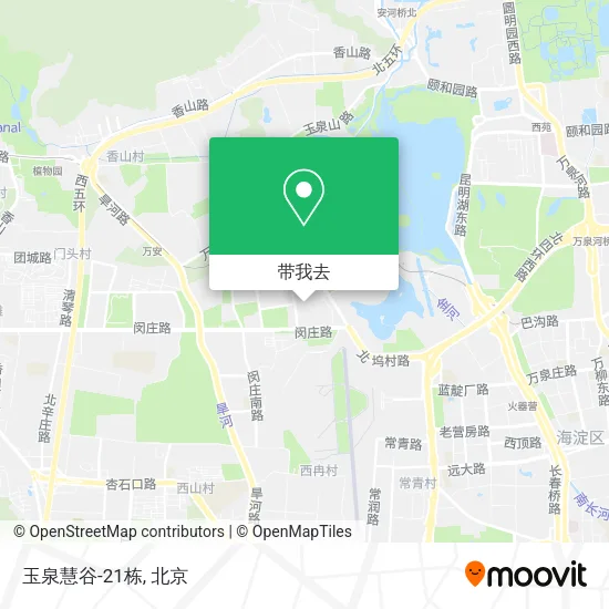 玉泉慧谷-21栋地图