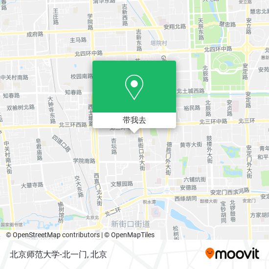 北京师范大学-北一门地图