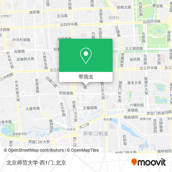 北京师范大学-西1门地图