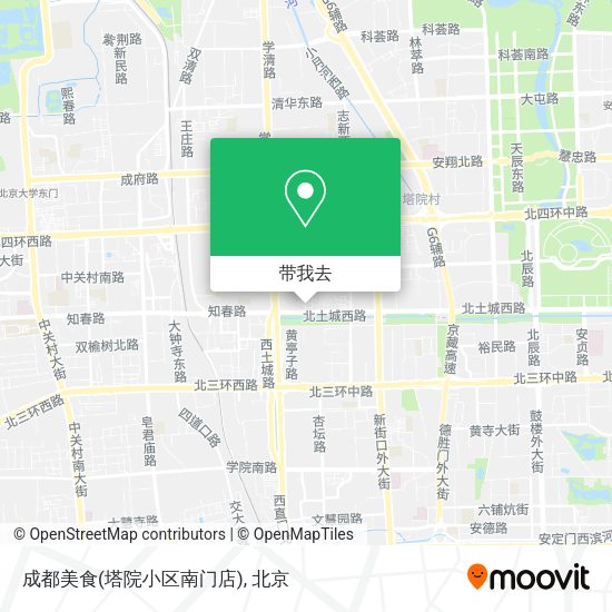 成都美食(塔院小区南门店)地图