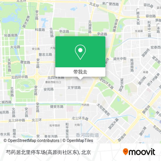 芍药居北里停车场(高原街社区东)地图