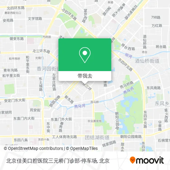 北京佳美口腔医院三元桥门诊部-停车场地图