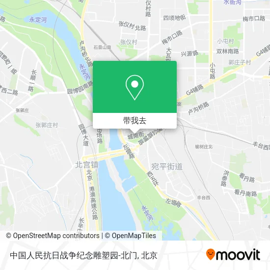 中国人民抗日战争纪念雕塑园-北门地图