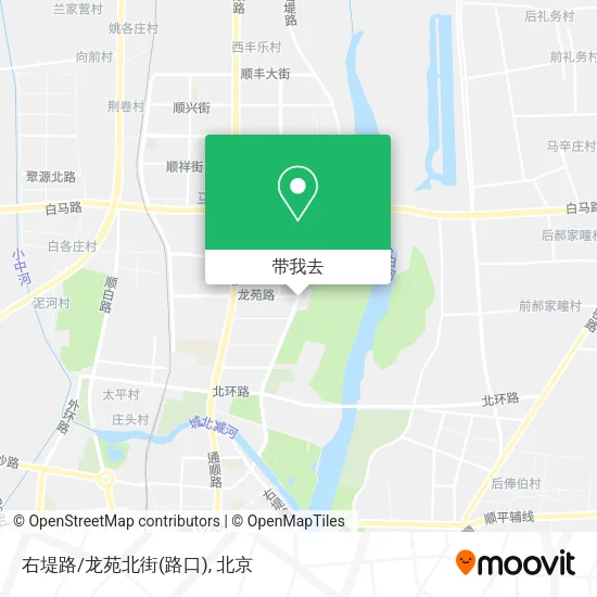 右堤路/龙苑北街(路口)地图