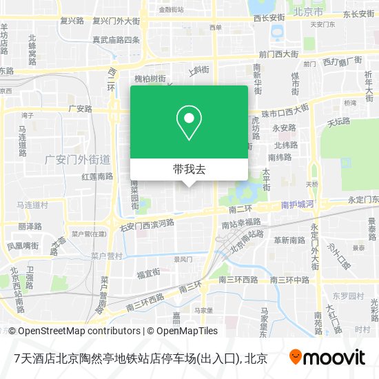 7天酒店北京陶然亭地铁站店停车场(出入囗)地图