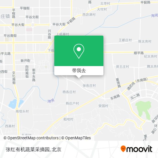 张红有机蔬菜采摘园地图