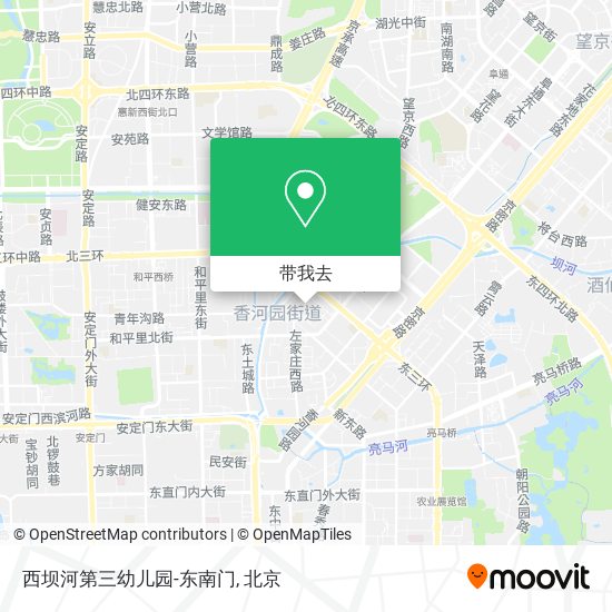 西坝河第三幼儿园-东南门地图