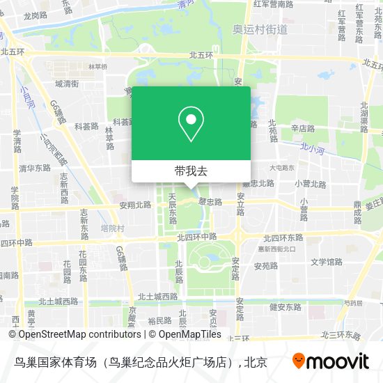 鸟巢国家体育场（鸟巢纪念品火炬广场店）地图