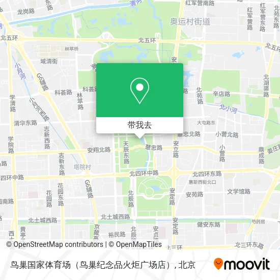 鸟巢国家体育场（鸟巢纪念品火炬广场店）地图
