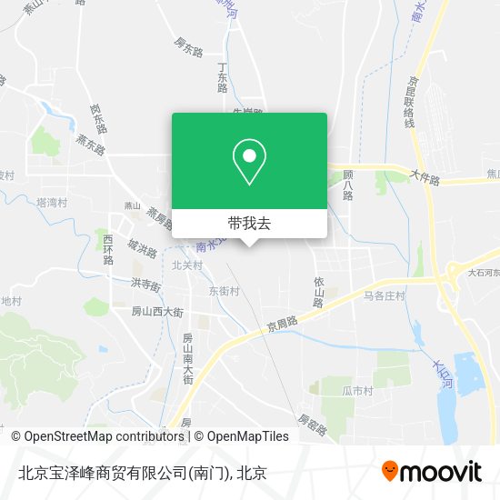 北京宝泽峰商贸有限公司(南门)地图