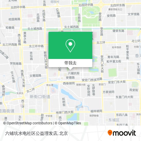 六铺坑水电社区公益理发店地图