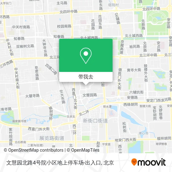 文慧园北路4号院小区地上停车场-出入口地图