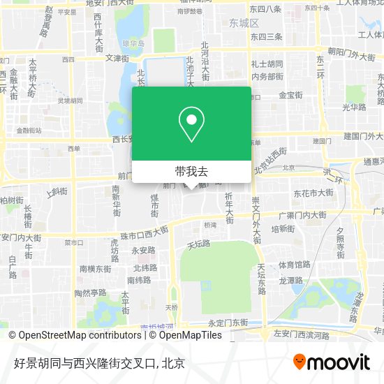 好景胡同与西兴隆街交叉口地图