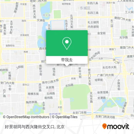 好景胡同与西兴隆街交叉口地图