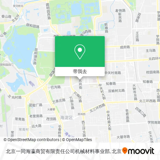 北京一同海瀛商贸有限责任公司机械材料事业部地图