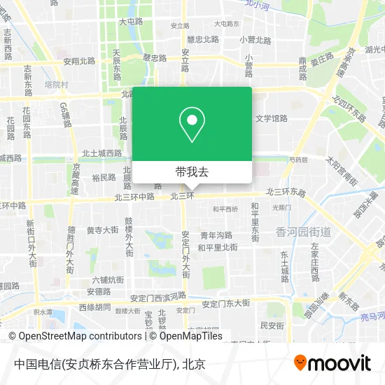 中国电信(安贞桥东合作营业厅)地图