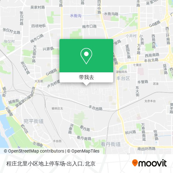 程庄北里小区地上停车场-出入口地图