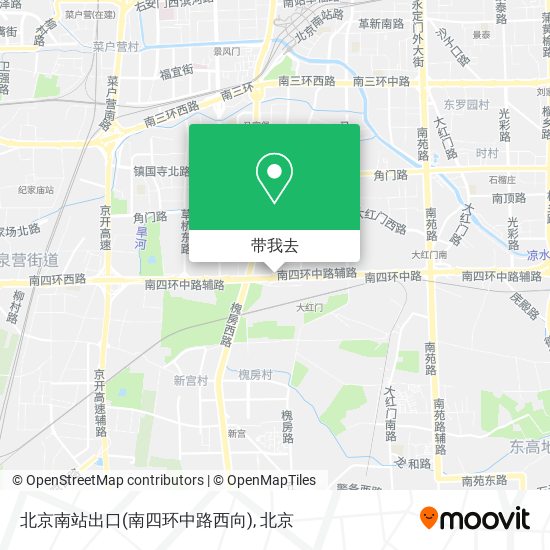 北京南站出口(南四环中路西向)地图
