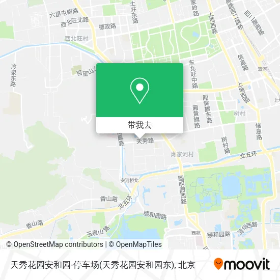 天秀花园安和园-停车场(天秀花园安和园东)地图