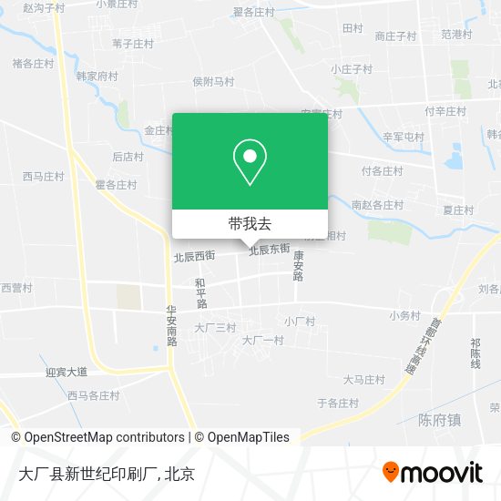 大厂县新世纪印刷厂地图