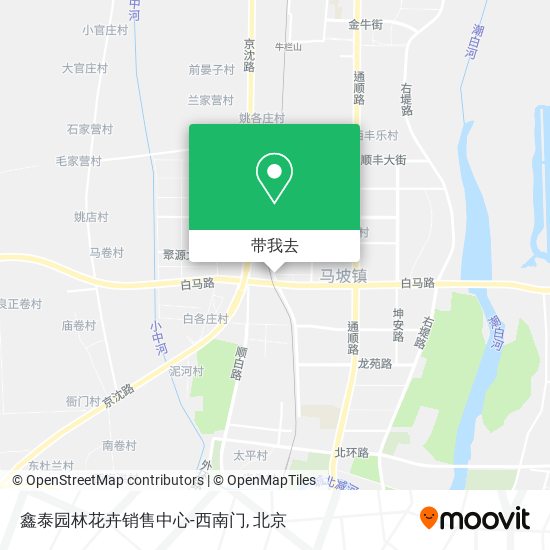 鑫泰园林花卉销售中心-西南门地图