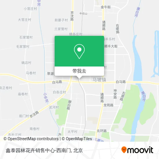 鑫泰园林花卉销售中心-西南门地图