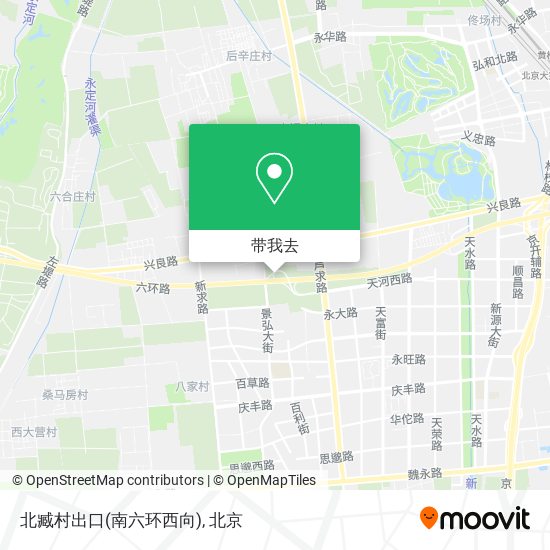 北臧村出口(南六环西向)地图