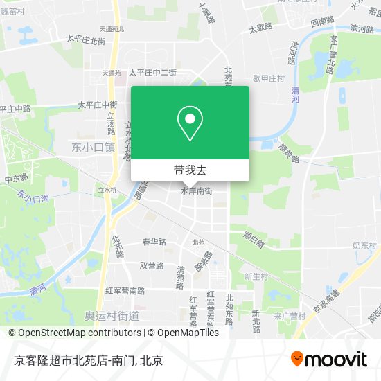 京客隆超市北苑店-南门地图