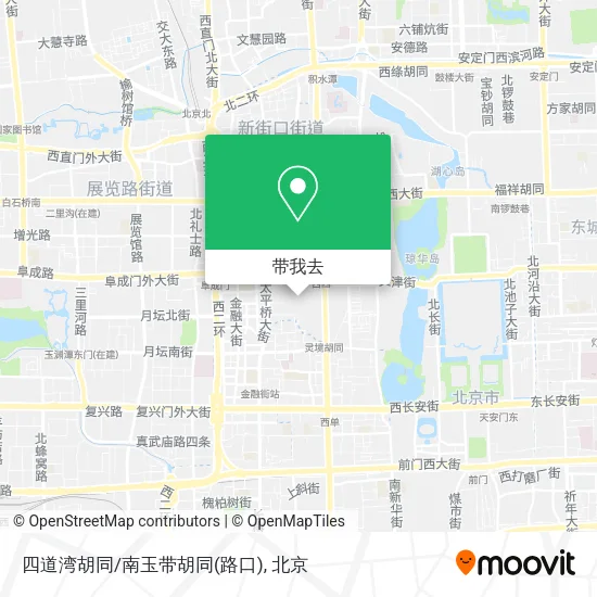 四道湾胡同/南玉带胡同(路口)地图