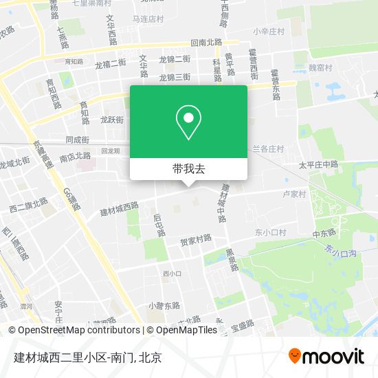 建材城西二里小区-南门地图