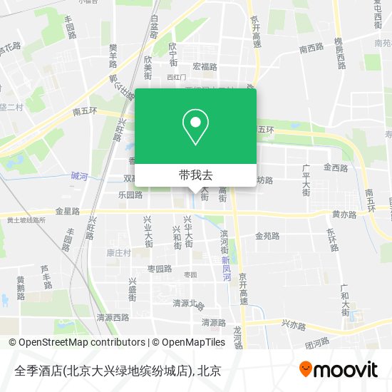 全季酒店(北京大兴绿地缤纷城店)地图