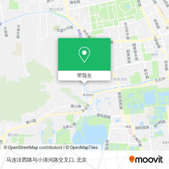马连洼西路与小清河路交叉口地图