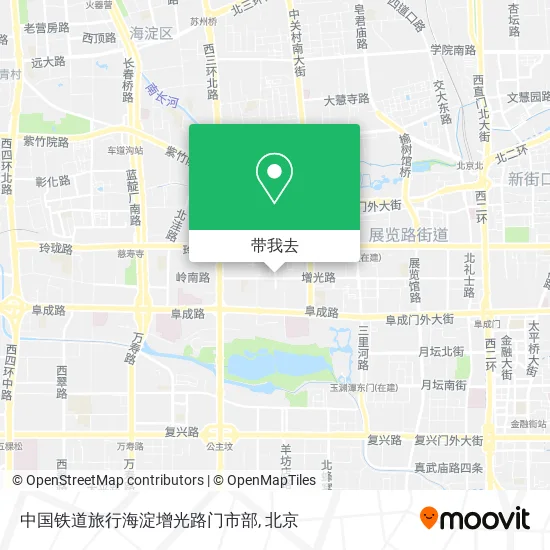 中国铁道旅行海淀增光路门市部地图