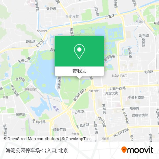 海淀公园停车场-出入口地图