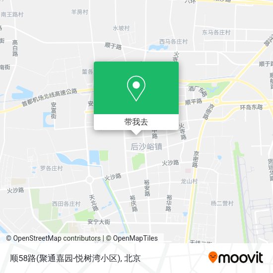 顺58路(聚通嘉园-悦树湾小区)地图