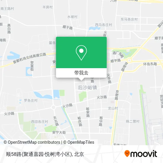 顺58路(聚通嘉园-悦树湾小区)地图