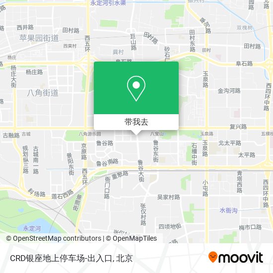 CRD银座地上停车场-出入口地图