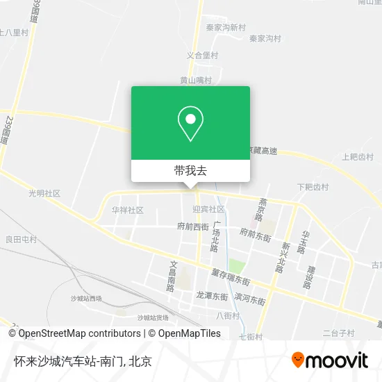 怀来沙城汽车站-南门地图