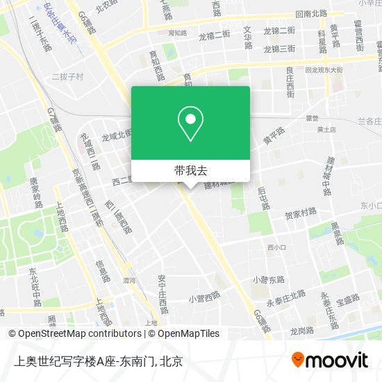 上奥世纪写字楼A座-东南门地图