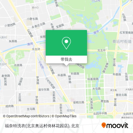 福奈特洗衣(北京奥运村倚林花园店)地图