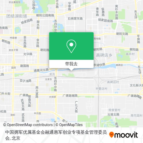 中国拥军优属基金会融通惠军创业专项基金管理委员会地图