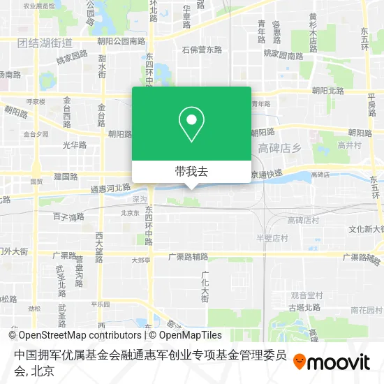 中国拥军优属基金会融通惠军创业专项基金管理委员会地图