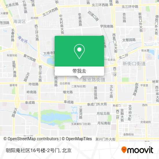 朝阳庵社区16号楼-2号门地图