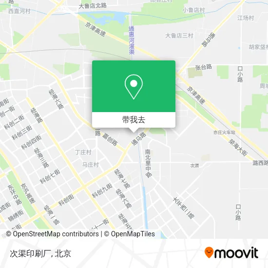 次渠印刷厂地图