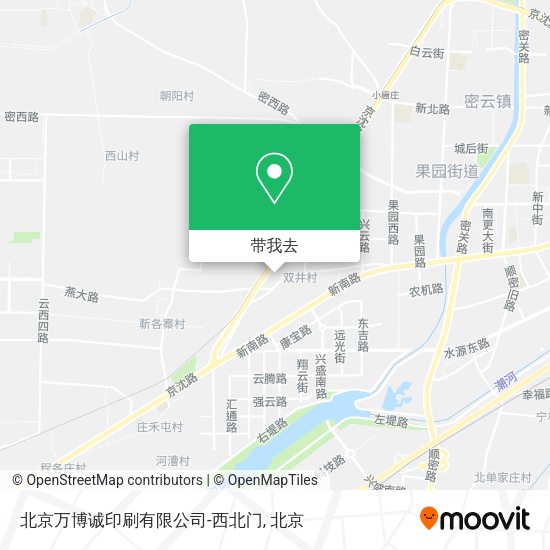 北京万博诚印刷有限公司-西北门地图