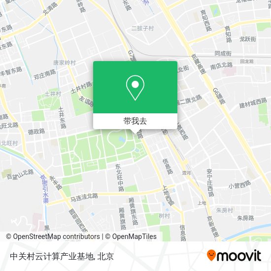 中关村云计算产业基地地图