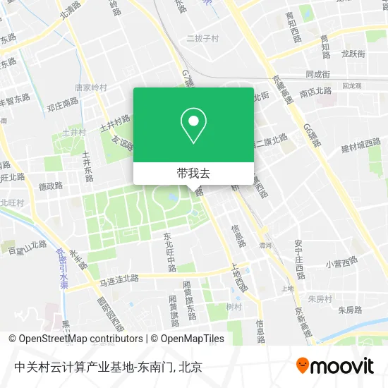 中关村云计算产业基地-东南门地图