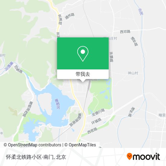 怀柔北铁路小区-南门地图